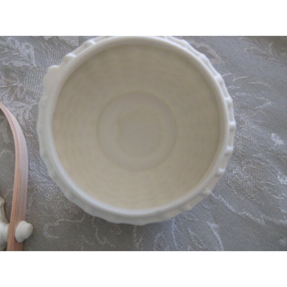 PartyLite Nantucket Basket Weave Seashell Tea Light Holder w/Handle Mint Cond. - Picture 7 of 7